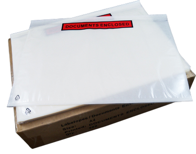 100 x A4 Printed Document Enclosed Wallets 230mm x 330mm